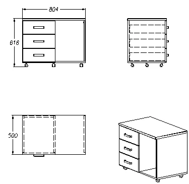 Document Storage Cabinet for Office Supplies - Series 344