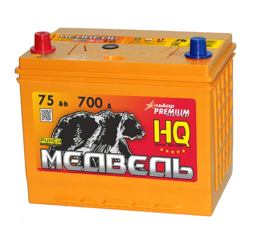 بطارية رصاصية لبدء محركات الاحتراق الداخلي 12 فولت 75Ah آسيا 90D26 ميدفيد