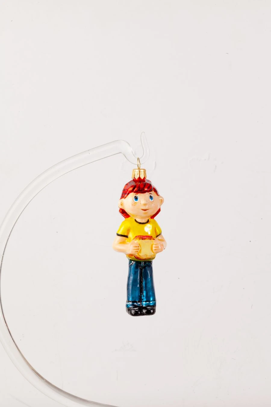 Handcrafted Glass Christmas Ornament "Uncle Fyodor