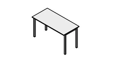 Office Desk with Metal Frame - Work Furniture Set