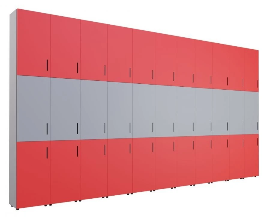 Multi-Section Closed Built-In Cabinet for Educational Use, Art. 95731-001