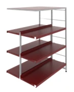 Metal shelving unit, 880x570x1152 mm, additional single-side module