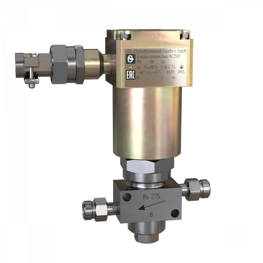 Two-Way Solenoid Valve for Remote Control of Methanol Flow