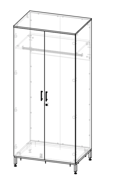 Metal Clothing Cabinet for Storage RM 06/06