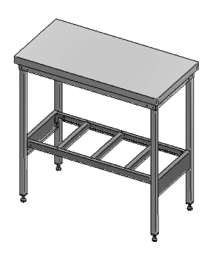 Stainless Steel Work Table Without Bumper, 1000x800x850 mm