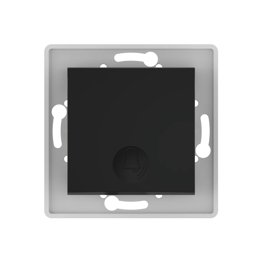 مفتاح زر ضغط مخفي CADUCEUS ALING PRESTIGE 10A، 250V، أسود، موديل 6010.E1