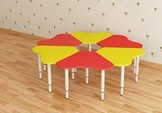 6-Section Children's Table 'Daisy' on Metal Frame, Model 30014