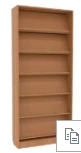 Open Exhibition Shelf with 5 Tilted Shelves - 900x250x2000 mm