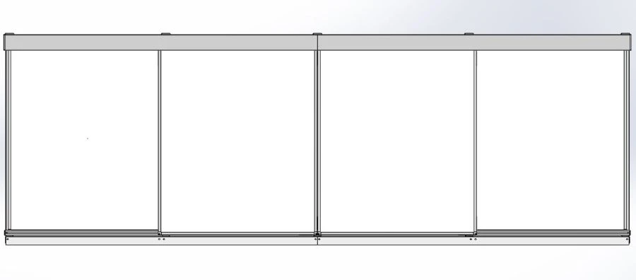 Magnetic Whiteboard Sliding Rail System "Standard