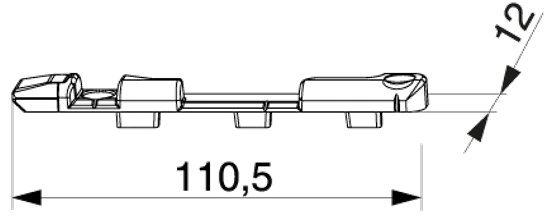 Left-Swing Locking Striker Plate for Window Hardware VEKA 373547