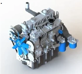 Four-Cylinder Diesel Engine with Direct Injection MMZ-4D