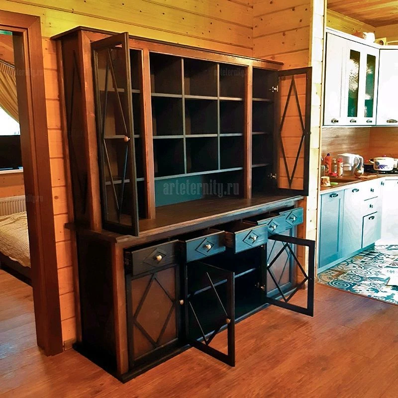 Wooden Cabinets for Dining and Living Room - Pine Wood