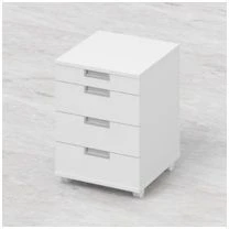 خزانة تخزين متنقلة بأربعة أدراج ومنظم