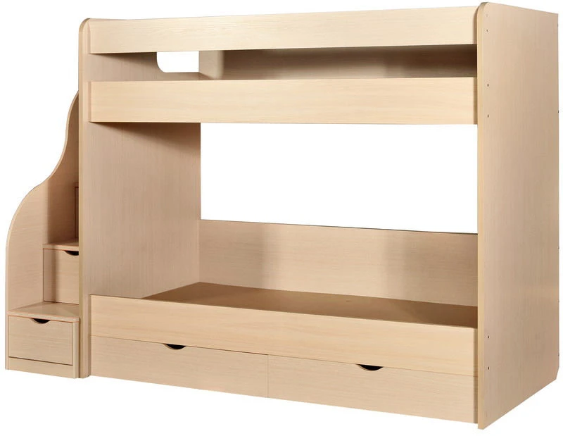 سرير مزدوج مع سلم من "Edelwood