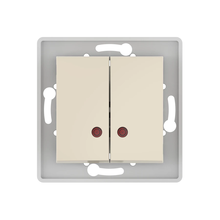 CADUCEUS ALING PRESTIGE Two-Way Switch with Indicator, 10AX, 250V, Beige, Model 6026.9