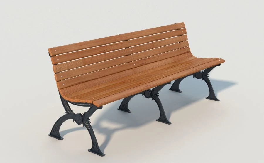 Anapa CK-7-3 Bench - 3m Cast Iron Frame