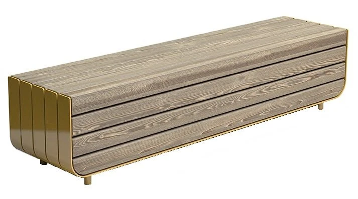 Wooden Bench for Offices and Public Spaces, Model 10054