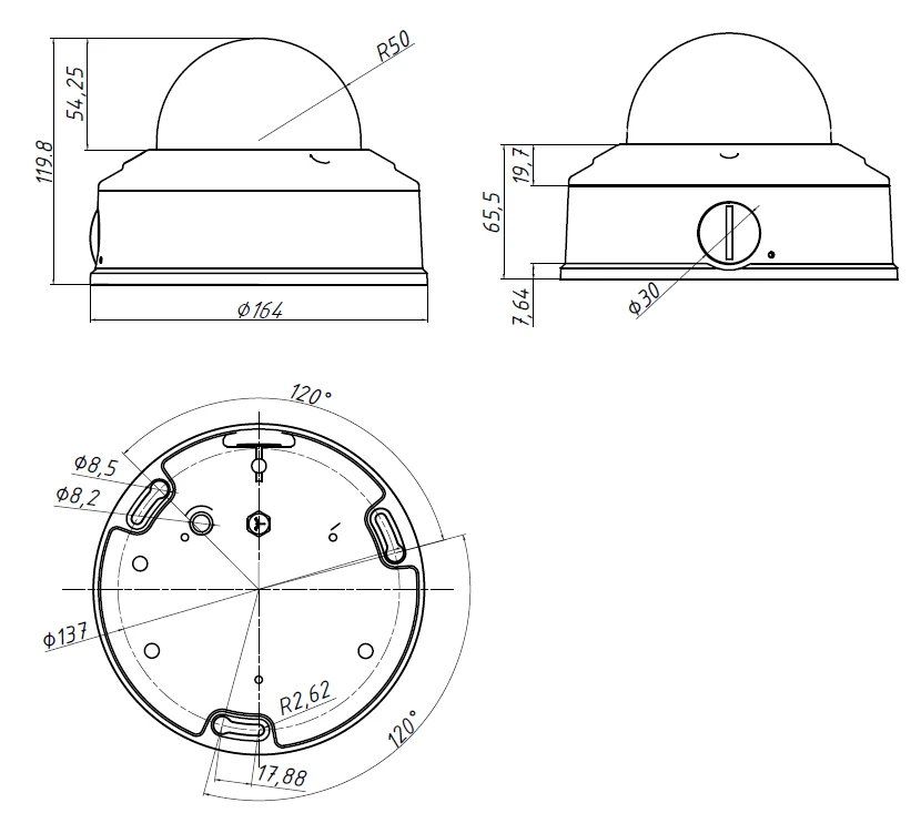 Digital 5MP Outdoor Vandal-Proof Dome Camera with UPS and Shock Detector