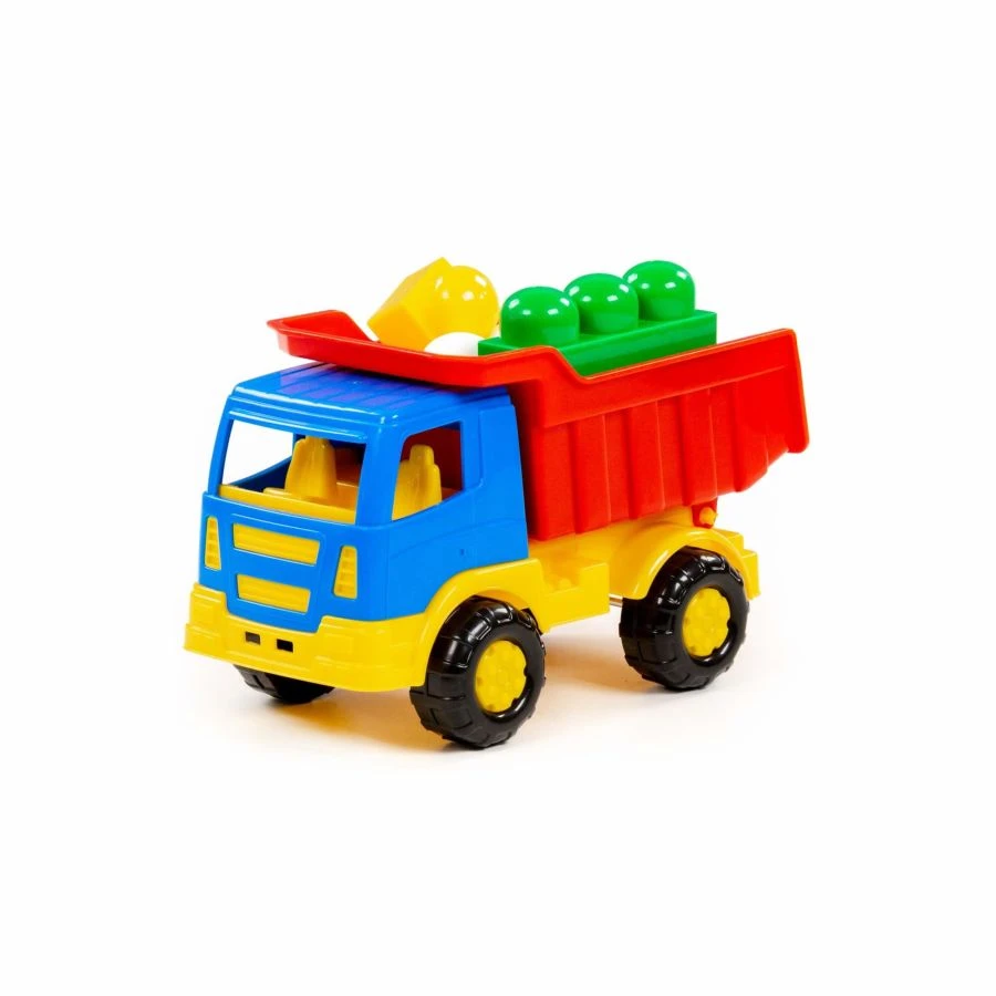 Dump Truck Toy with Junior Constructor Set - 9 Pieces" 9035