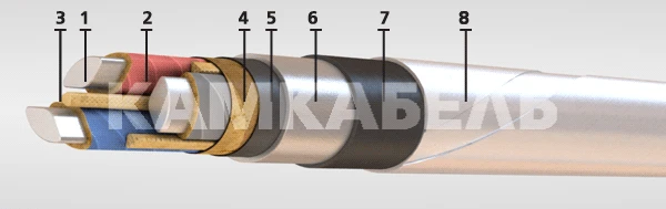 Power Cable with Aluminum Core AABVG-6 3x95
