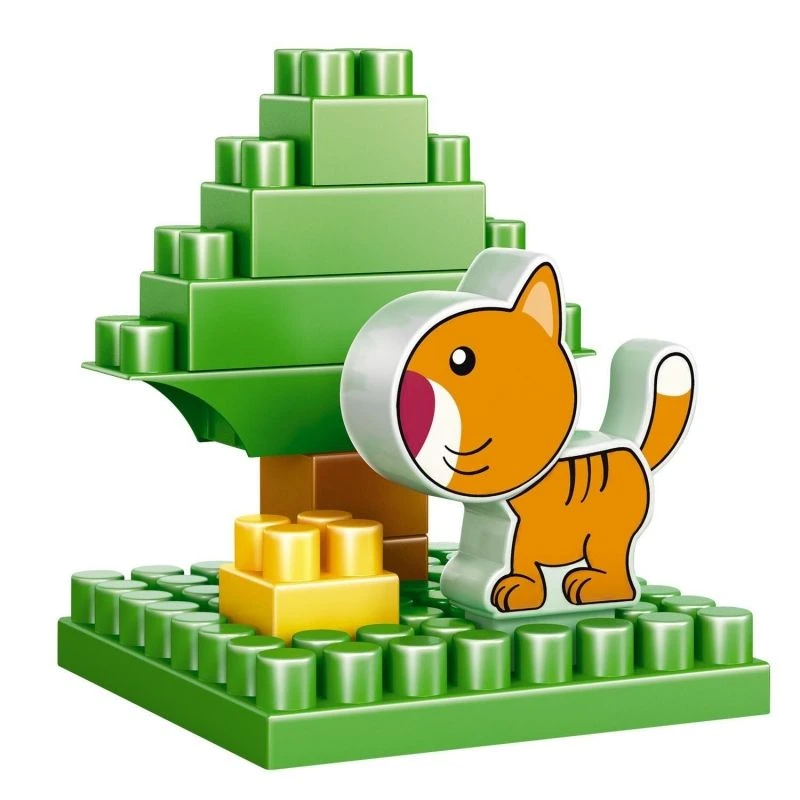 Educational Building Toy for Kids - Bauer "Zoobloks" Cat Set, 10 Elements (Code: 545)