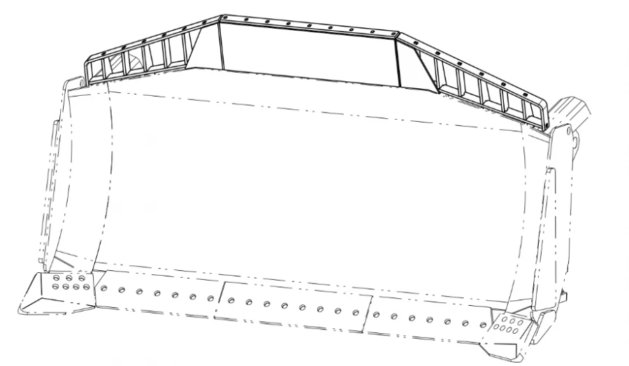 Heavy-Duty Bulldozer Blade 13455617 for Excavation Tasks