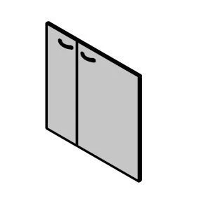 أبواب خشبية لمطبخ صغير - مجموعة أثاث "Work