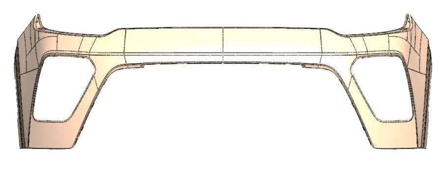 Front upper bumper (bumper shell) with holes SK3 86511- K0010