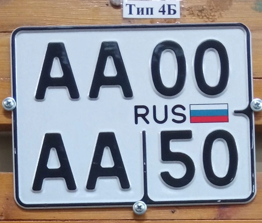 Vehicle Registration Plate Type 4B - Government Issued