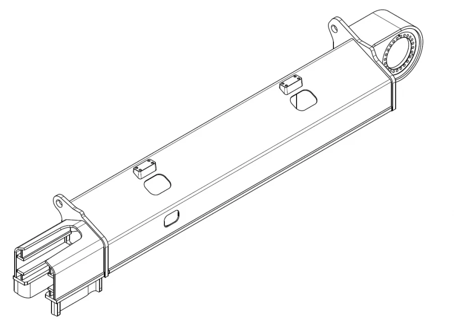 Processed Left Longeron Model 13555021 for Track Base Support