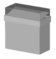 Horizontal Display Case 1000x500x1060 mm