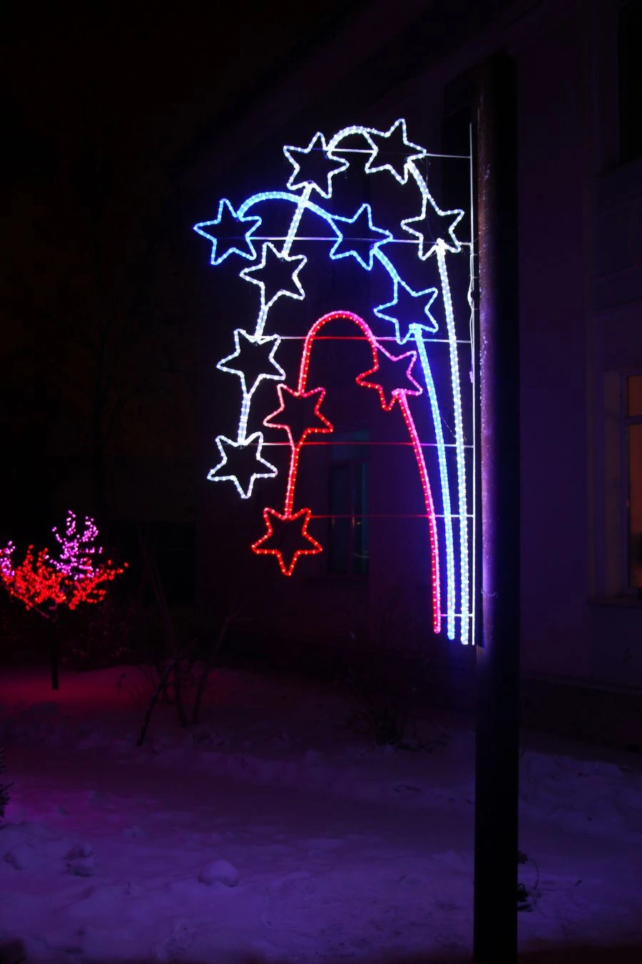 لوحة LED الخارجية الزخرفية "نجمة السقوط" - إضاءة مثبتة على الحائط 220 فولت/24 فولت/12 فولت