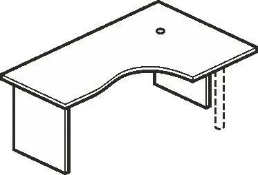 EV2 Right Computer Desk from "Strategy" Office Furniture Set