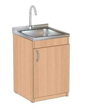 Sink Cabinet with Plumbing 500x500x760 mm TMc