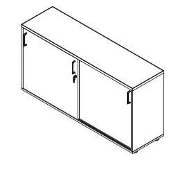 Wooden Office Wardrobe - "Line" Furniture Set