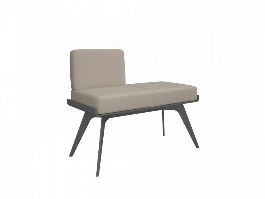 مقعد مزدوج مع مسند ظهر