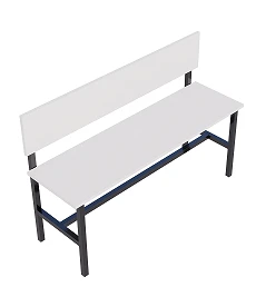 Metal Bench with Backrest for Office and Home Use S.MK.B.2