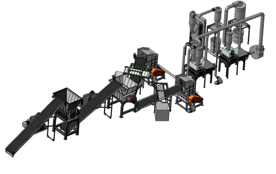Rubber Processing Line RTI-2000 for Tire Recycling
