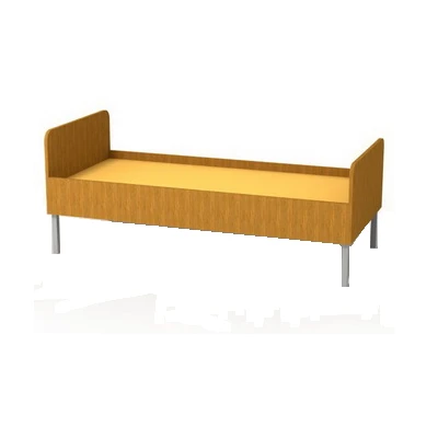 سرير مفرد مع إطار معدني وألواح LDP