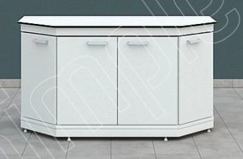 طاولة نهاية معدنية رمادية متينة مع أرجل قابلة للتعديل