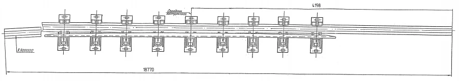 Cross Rail with Counter Rail for Switch Project 2901.04.000