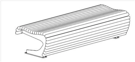 Metal Bench for Public Spaces and Parks, Article 10025