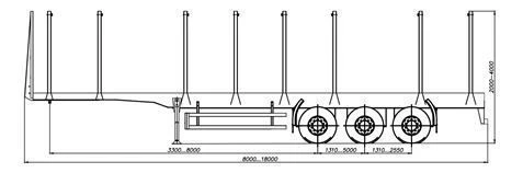 Timber Transport Semi-Trailer Type 8785T4 with Removable Sides