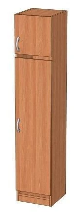 One-Door Wardrobe with Upper Shelf - Customizable Design