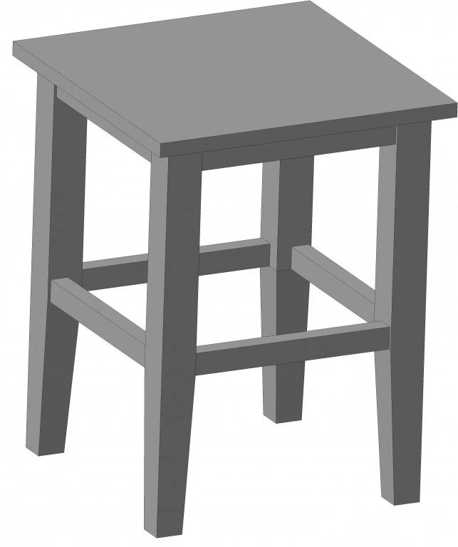 Custom Wooden Stool - Tailored Design for Seating