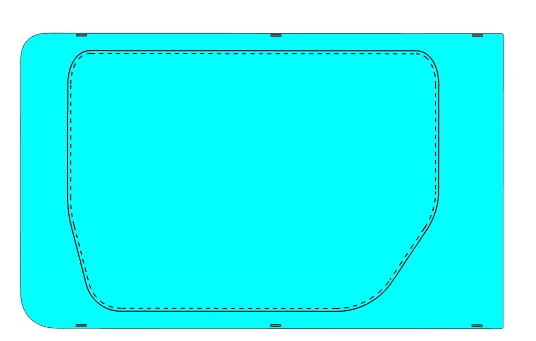 Fixed Middle Door Glass for GAZ LCV (SG Color) Code 00223TDR06004
