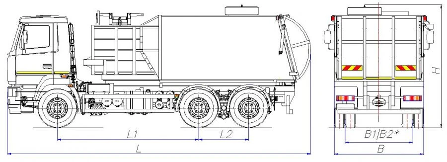 Side Loading Garbage Truck MK-3552-10