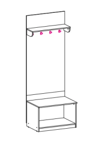 Coat Rack with Bench for Changing Rooms (Brand: Alliance-S)
