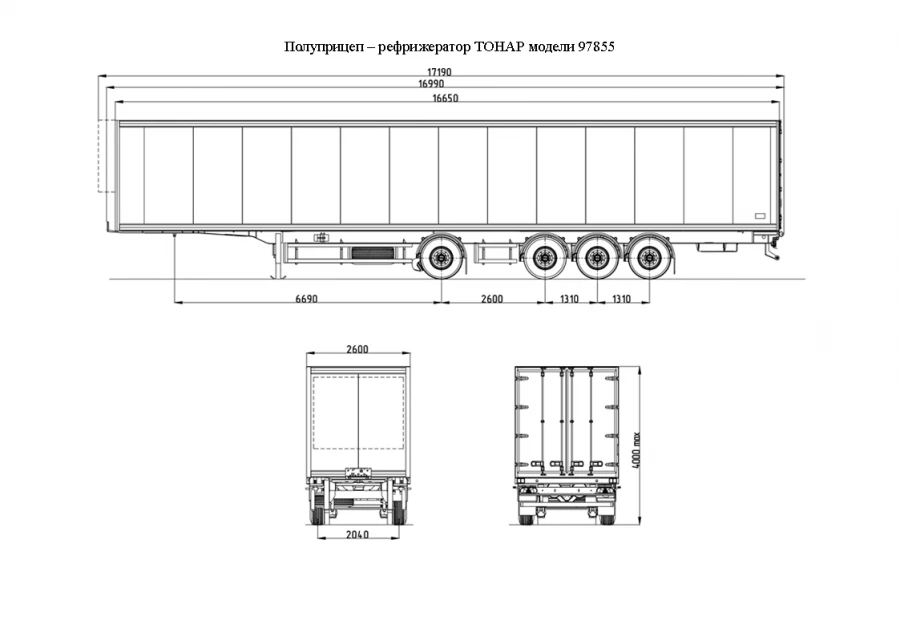 Tonar 97855 Refrigerated Semi-Trailer with Heating System