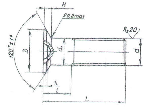 Black Metal Screws OСТ 1 11198-73 for Assembly